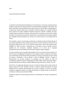 S.A. Argentina de Servicios (Assist Card) s/ ordinario