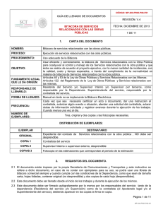 BITÁCORA DE OBRA - Secretaría de Comunicaciones y Transportes