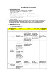 –IGA INFORME DEGESTION ANUAL I. DATOSINFORMATIVOS