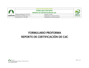 Reporte de certificación 2015