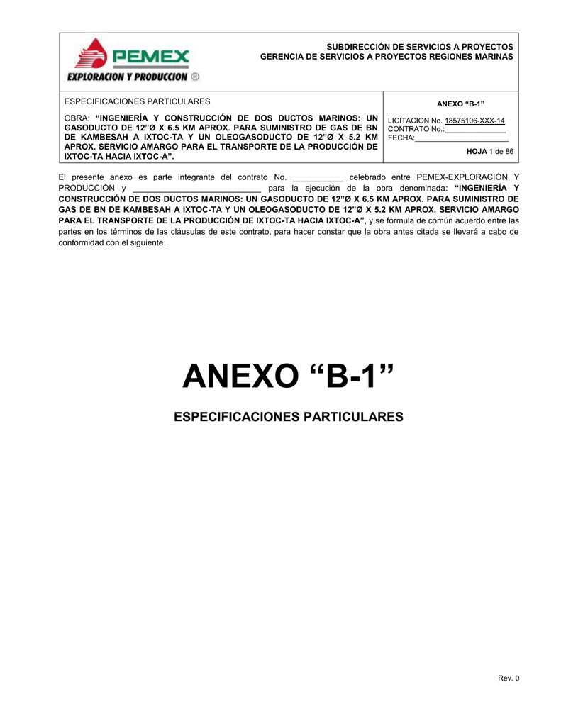 Anexo B-1 IXTOC-TA - PEMEX Exploración Y Producción PEP