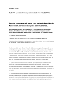 Santiago Rubio - Informe sobre el análisis de la Red social Facebook