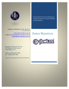 ¿Cuál es la Función del Menú de Datos Maestros? - e