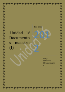 Unidad 16. Documentos maestros (I)