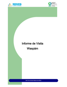 Informe de Visita Waspám Del 15 al 18 de Febrero de 2011