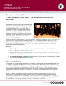 &ldquo;Las Cantigas a Santa Mar&iacute;a&rdquo;, un monumento musical del Medioevo