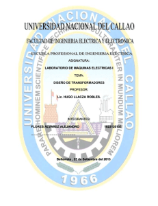 UNIVERSIDAD NACIONAL DEL CALLAO Lab. Maquinas Eléctricas I