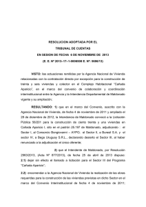 RESOLUCION ADOPTADA POR EL TRIBUNAL DE CUENTAS –17–1-0006508 E. Nº: 5686/13)