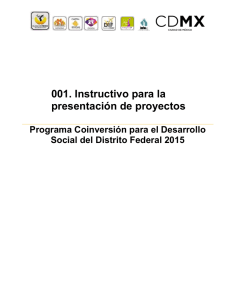 001. Instructivo para la presentación de proyectos - DIF-DF