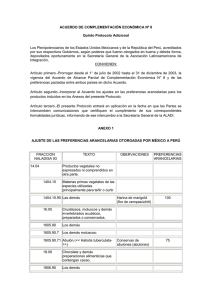 ACUERDO DE COMPLEMENTACIÓN ECONÓMICA Nº 8 Quinto