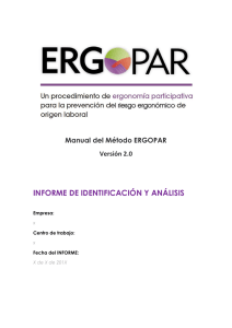 Modelo de Informe de identificación y análisis - ERGOPAR