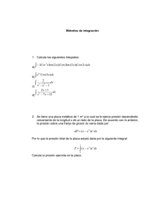 Métodos de integración Calcula las siguientes integrales: a) b) c) d