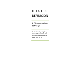 III. FASE DE DEFINICIÓN - Contacto: 55-52-17-49-12