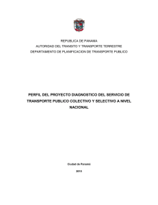 perfil del proyecto diagnostico del servicio de transporte publico