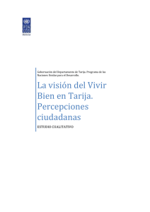 La visión del Vivir Bien en Tarija. Percepciones ciudadanas
