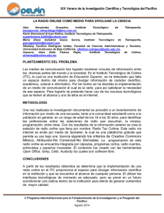 XIX Verano de la Investigaci&oacute;n Cient&iacute;fica y Tecnol&oacute;gica del Pac&iacute;fico