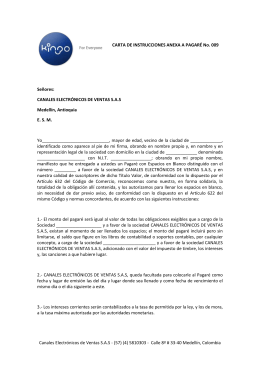 Formato de pagaré para créditos con vencimientos múltiples