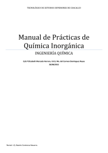 Manual de Prácticas de Química Inorgánica
