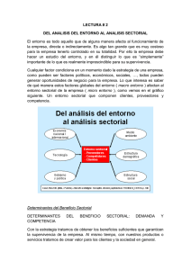 LECTURA # 2 DEL ANALISIS DEL ENTORNO AL ANALISIS SECTORIAL