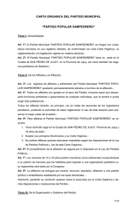 carta organica del partido municipal