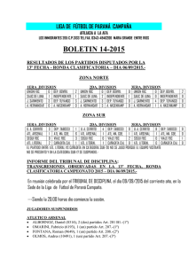 boletin n°14 - torneo oficial 2015