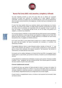 Comunicado de prensa Fiat Linea 2015
