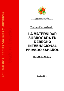la maternidad subrogada en derecho internacional privado