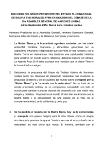 Discurso Evo Morales 69 Asamblea NNUU