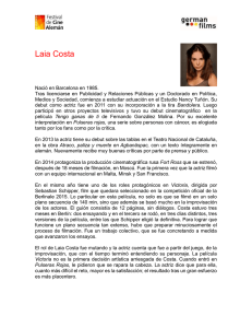 Laia Costa Nació en Barcelona en 1985. Tras licenciarse en