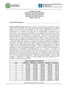 CÁTEDRA DN-0496 GERENCIA DE OPERACIONES FECHA 12 DE