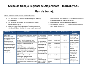 Shelter REDLAC Workplan 2014
