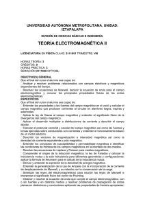 teoría electromagnética ii - Universidad Autónoma Metropolitana