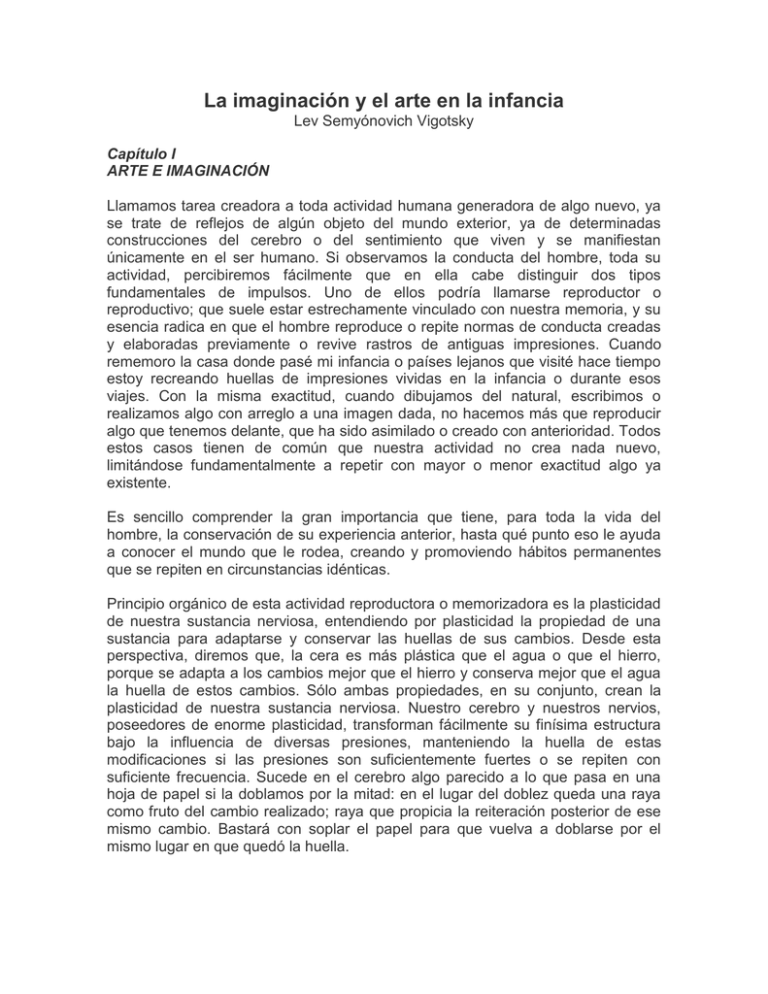 La imaginación y el arte en la infancia