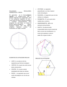 a perpendicular a un lado, hasta el POLIGONOS