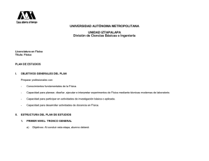 UNIVERSIDAD AUTÓNOMA METROPOLITANA  UNIDAD IZTAPALAPA División de Ciencias Básicas e Ingeniería