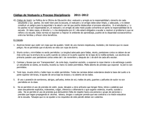 Código de Vestuario y Proceso Disciplinario 2011-2012