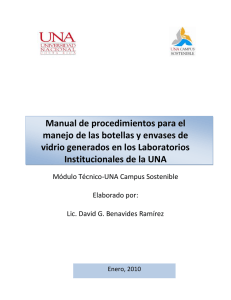 Manual de procedimientos para el vidrio generados en los Laboratorios