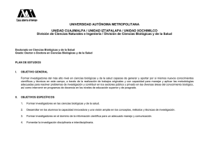 UNIVERSIDAD AUTÓNOMA METROPOLITANA  UNIDAD CUAJIMALPA / UNIDAD IZTAPALAPA / UNIDAD XOCHIMILCO