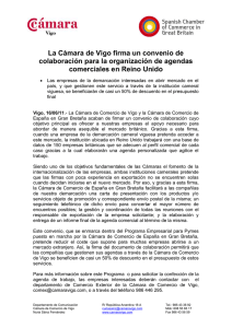 La Cámara de Vigo firma un convenio de colaboración para la