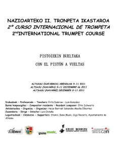 2º CURSO INTERNACIONAL DE TROMPETA NAZIOARTEKO II. TRONPETA IKASTAROA 2