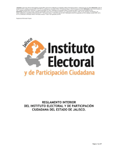 reglamento interior del instituto electoral y de participación