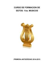CURSO DE FORMACION DE SGTOS. 1/os. MUSICOS  PRIMERA ANTIGÜEDAD 2014-2015
