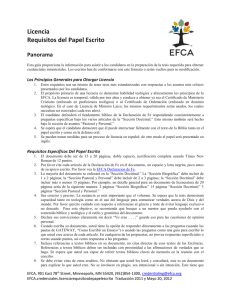 Licencia Requisitos del Papel Escrito Panorama