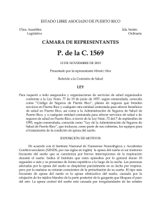 P. de la C. 1569  CÁMARA DE REPRESENTANTES