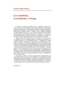 Los socialistas, el socialismo y Ortega Enrique Múgica Herzog