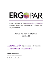 Actualización al Informe de seguimiento - ERGOPAR
