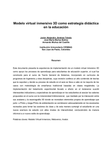 Modelo virtual inmersivo 3D como estrategia didáctica
