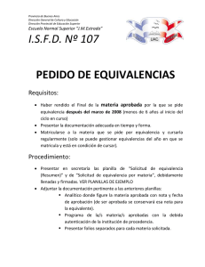 Pautas - ISFD Nº 107 - José Manuel Estrada