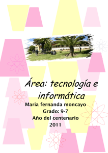 Área: tecnología e informática Maria fernanda moncayo