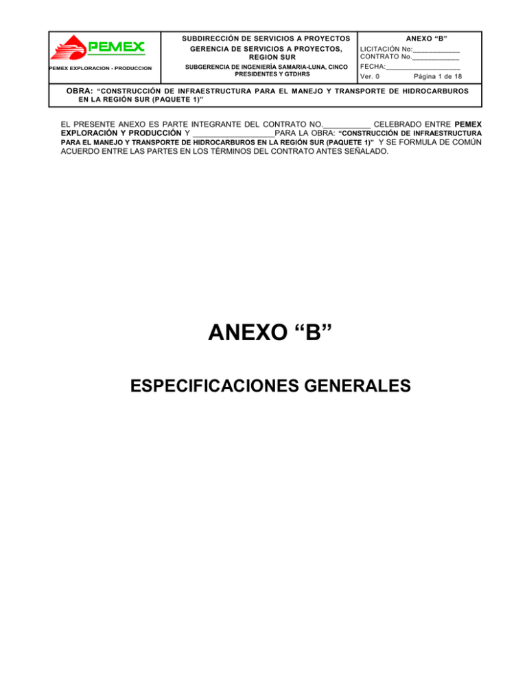 ANEXO B REV 0 - PEMEX Exploración Y Producción PEP